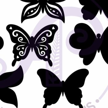 Intra απο ξύλο plywood 3mm-4mm πάχος Πεταλούδα δύο επιπέδων κοπής με λέιζερ D6 Δίασταση 30x20 cm INTRAFABR-121560429 - Image 4