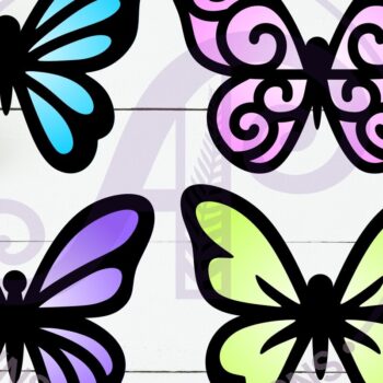 Intra απο ξύλο plywood 3mm-4mm πάχος Butterfly Two Layer Cut Outs  Δίασταση 30x20 cm INTRAFABR-123525385 - Image 2