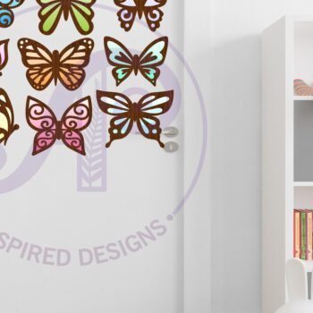 Intra απο ξύλο plywood 3mm-4mm πάχος Butterfly Two Layer Cut Outs  Δίασταση 30x20 cm INTRAFABR-81532481 - Image 3