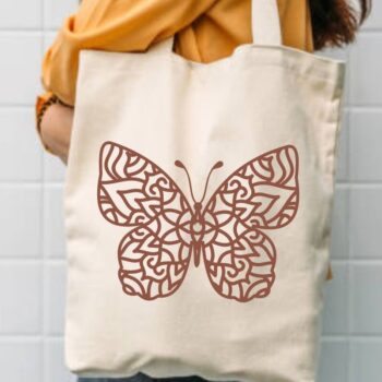 Intra απο ξύλο plywood 3mm-4mm πάχος Διάνυσμα πεταλούδας Mandala 3D με στρώσεις Δίασταση 30x30 cm INTRAFABR-15085519 - Image 7