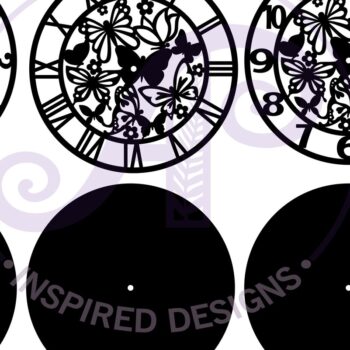 Intra απο ξύλο plywood 3mm-4mm πάχος Ρολόι τοίχου Butterfly  Cut  Δίασταση 8x8 cm INTRAFABR-85418152 - Image 6