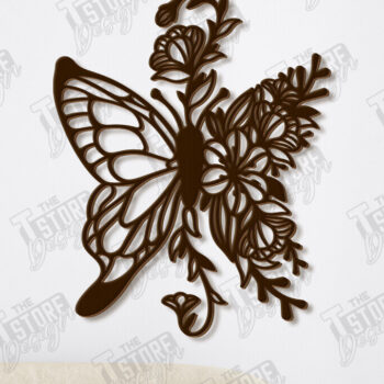 Intra απο ξύλο plywood 3mm-4mm πάχος κοπής με λέιζερ διακόσμηση τοίχου πεταλούδας Δίασταση 40x40 cm INTRAFABR-123419269 - Image 6