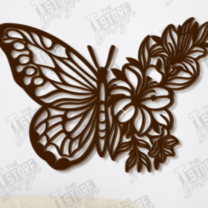 Intra απο ξύλο plywood 3mm-4mm πάχος Διακόσμηση τοίχου με πεταλούδα | Φύση Δίασταση 40x40 cm INTRAFABR-123120331