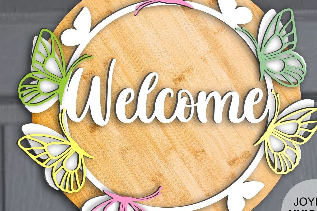 Intra απο ξύλο plywood 3mm-4mm πάχος Πεταλούδα καλωσορίσματος Δίασταση 31x31 cm INTRAFABR-31480474