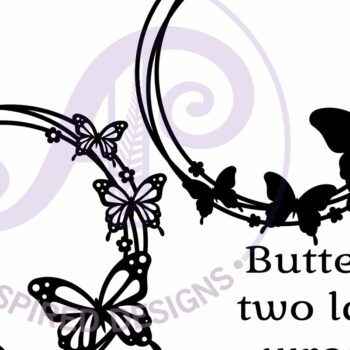 Intra απο ξύλο plywood 3mm-4mm πάχος Επιγραφή τοίχου στεφάνι πεταλούδας, Δίασταση 10x10 cm INTRAFABR-93351673 - Image 3