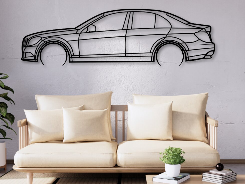 Intra απο ξύλο plywood 3mm-4mm πάχος C-class W204 Car Silhouette Δίασταση 15x15 cm INTRAFABR-110688791