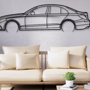 Intra απο ξύλο plywood 3mm-4mm πάχος C-class W205 Car Silhouette Δίασταση 15x15 cm INTRAFABR-110752293 - Image 1