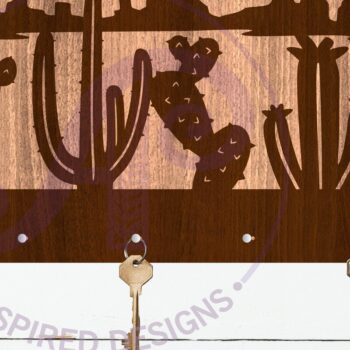 Intra απο ξύλο plywood 3mm-4mm πάχος Σχέδια θήκης κλειδιού Cactus Desert Δίασταση 12x12 cm INTRAFABR-116496565 - Image 2