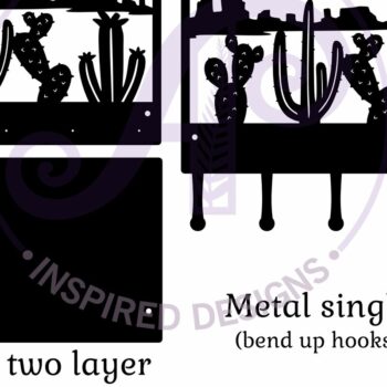 Intra απο ξύλο plywood 3mm-4mm πάχος Σχέδια θήκης κλειδιού Cactus Desert Δίασταση 12x12 cm INTRAFABR-116496565 - Image 3