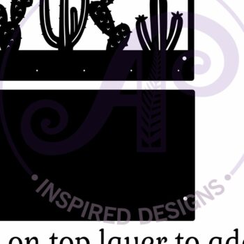 Intra απο ξύλο plywood 3mm-4mm πάχος Σχέδια θήκης κλειδιού Cactus Desert Δίασταση 12x12 cm INTRAFABR-116496565 - Image 4