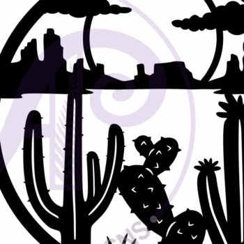 Intra απο ξύλο plywood 3mm-4mm πάχος Επιγραφή τοίχου Cactus Desert, Δίασταση 10x10 cm INTRAFABR-110351099 - Image 3