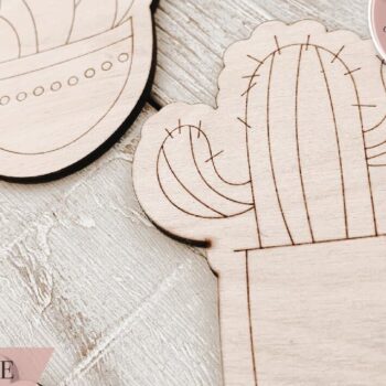Intra απο ξύλο plywood 3mm-4mm πάχος Cactus DiY Craft Kit Δίασταση 6x6 cm INTRAFABR-75548346 - Image 5