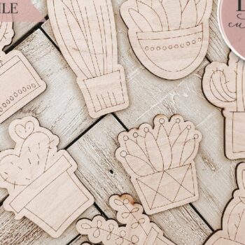 Intra απο ξύλο plywood 3mm-4mm πάχος Cactus DiY Craft Kit Δίασταση 6x6 cm INTRAFABR-75548346 - Image 7