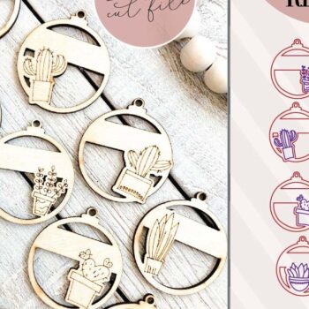 Intra απο ξύλο plywood 3mm-4mm πάχος λέιζερ κάκτου Δίασταση 8x8 cm INTRAFABR-71921992 - Image 1