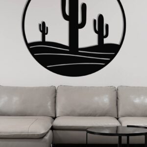 Intra απο ξύλο plywood 3mm-4mm πάχος Cactus Metal Wall Art, κοπής με λέιζερ Δίασταση 40x40 cm INTRAFABR-119299100