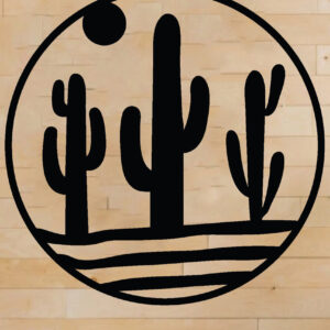 Intra απο ξύλο plywood 3mm-4mm πάχος Cactus Metal Wall Art, κοπής με λέιζερ Δίασταση 40x40 cm INTRAFABR-64757133