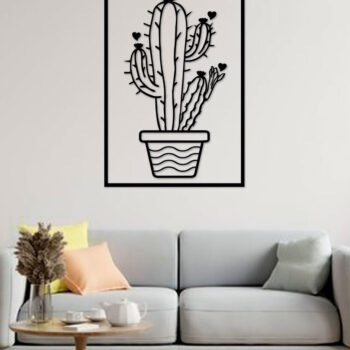Intra απο ξύλο plywood 3mm-4mm πάχος Cactus Wall Crafts Decor Cut  Δίασταση 40x40 cm INTRAFABR-71023756 - Image 2