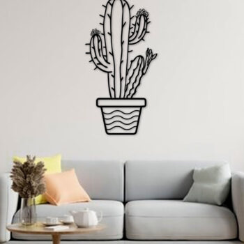 Intra απο ξύλο plywood 3mm-4mm πάχος Cactus Wall Crafts Decor Cut  Δίασταση 40x40 cm INTRAFABR-70830344 - Image 4