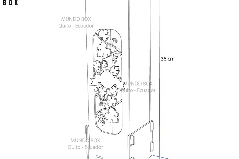 Intra απο ξύλο plywood 3mm-4mm πάχος Κουτί κρασιού ή θήκη κρασιού, δύο μοντέλα Δίασταση 15x15 cm INTRAFABR-119548022