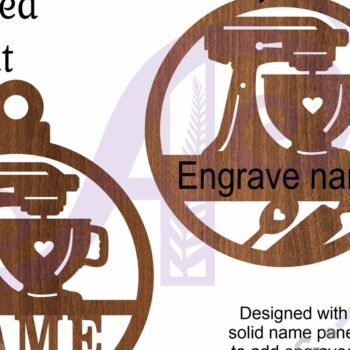 Intra απο ξύλο plywood 3mm-4mm πάχος Cake Mixer Baker Χριστουγεννιάτικο Στολίδι Δίασταση 3x3 cm INTRAFABR-108922744 - Image 3