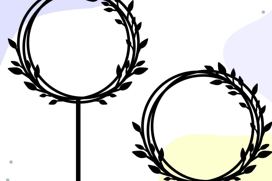 Intra απο ξύλο plywood 3mm-4mm πάχος Cake Topper Frame , Circle Frame Δίασταση 20x30 cm INTRAFABR-34043818 - Image 1