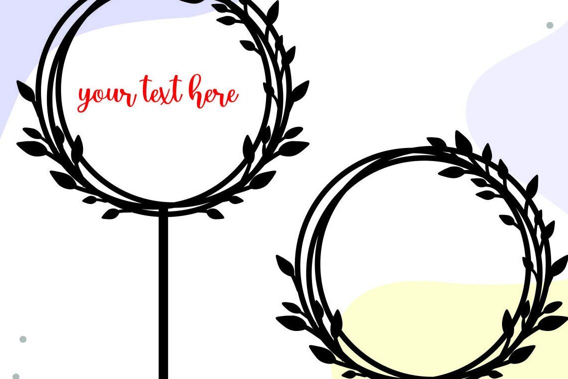 Intra απο ξύλο plywood 3mm-4mm πάχος Cake Topper Frame , Circle Frame Δίασταση 20x30 cm INTRAFABR-34043818 - Image 3