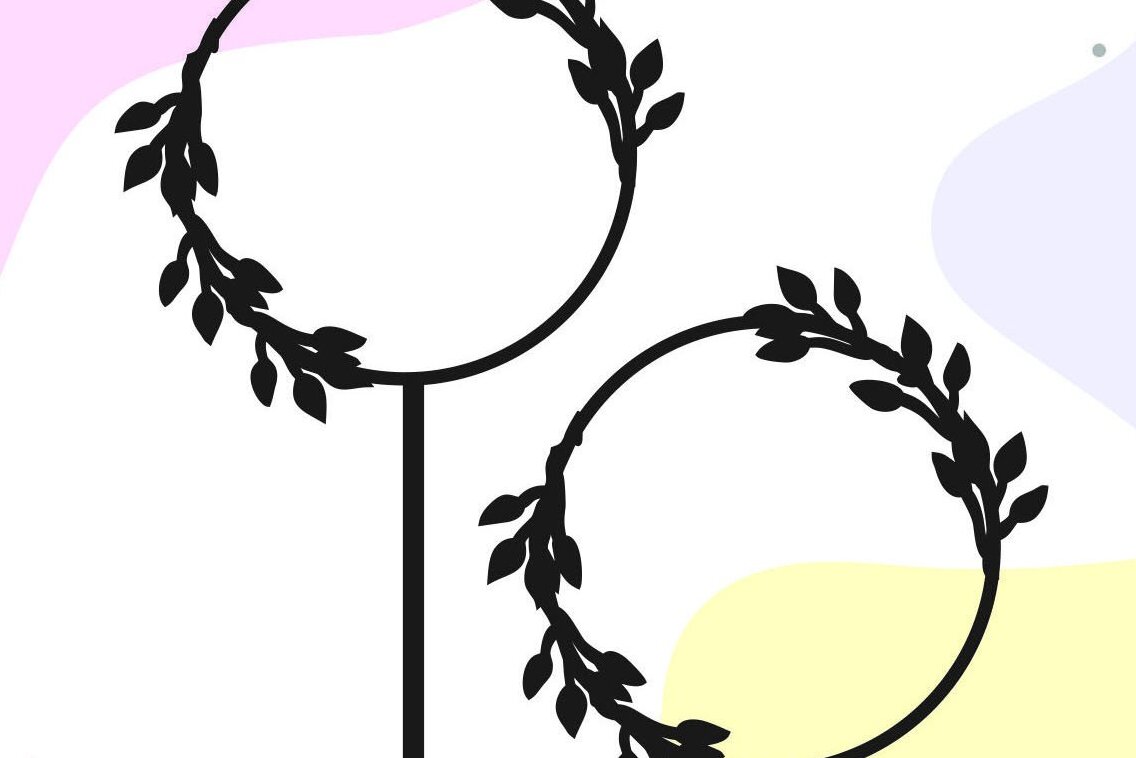 Intra απο ξύλο plywood 3mm-4mm πάχος Cake Topper Frame , Leaf Frame Δίασταση 20x30 cm INTRAFABR-34048175 - Image 1