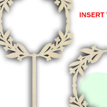 Intra απο ξύλο plywood 3mm-4mm πάχος Cake Topper Frame , Wedding Frame Δίασταση 20x30 cm INTRAFABR-115777277 - Image 4