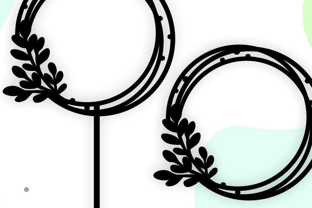Intra απο ξύλο plywood 3mm-4mm πάχος Cake Topper Πλαίσιο Στεφάνι Πλαίσιο Δίασταση 20x30 cm INTRAFABR-32257494 - Image 1