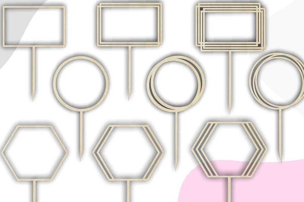 Intra απο ξύλο plywood 3mm-4mm πάχος Cake Topper Frames Δίασταση 20x30 cm INTRAFABR-32917152 - Image 4