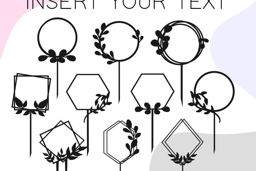 Intra απο ξύλο plywood 3mm-4mm πάχος Cake Topper Frames , Κορνίζες στεφάνων Δίασταση 20x30 cm INTRAFABR-29868119 - Image 1