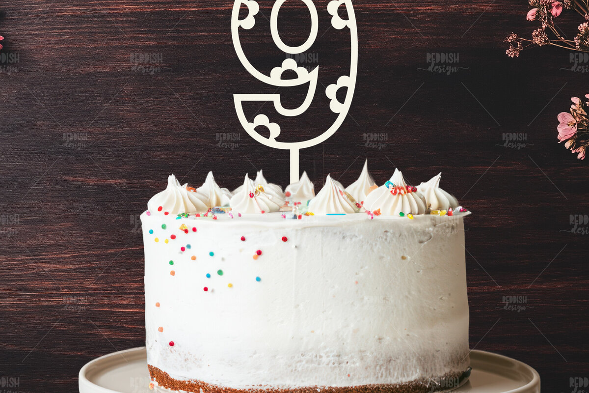 Intra απο ξύλο plywood 3mm-4mm πάχος Cake Daisy Numbers 0-9 Δίασταση 15x15 cm INTRAFABR-120410504 - Image 11