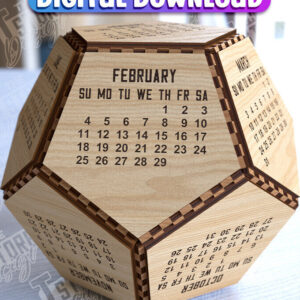 Intra απο ξύλο plywood 3mm-4mm πάχος Ημερολόγιο 2025 |Ξύλινο Ημερολόγιο| Πρωτοχρονιά Δίασταση 15x15 cm INTRAFABR-110679381