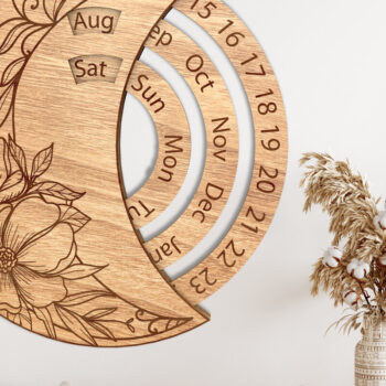 Intra απο ξύλο plywood 3mm-4mm πάχος αποκοπής λέιζερ με δέσμη ημερολογίου Δίασταση 15x15 cm INTRAFABR-22245871 - Image 4