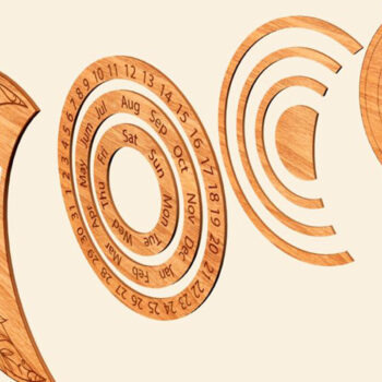 Intra απο ξύλο plywood 3mm-4mm πάχος αποκοπής λέιζερ με δέσμη ημερολογίου Δίασταση 15x15 cm INTRAFABR-22245871 - Image 6