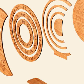 Intra απο ξύλο plywood 3mm-4mm πάχος αποκοπής λέιζερ με δέσμη ημερολογίου Δίασταση 15x15 cm INTRAFABR-22245871 - Image 7