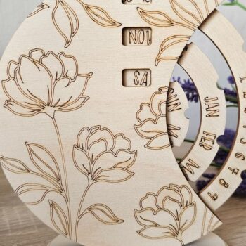 Intra απο ξύλο plywood 3mm-4mm πάχος Calendar File, Perpetual Δίασταση 15x15 cm INTRAFABR-117928577 - Image 6