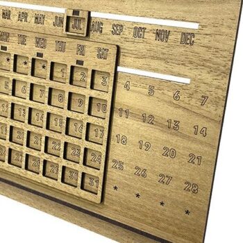 Intra απο ξύλο plywood 3mm-4mm πάχος Calendar , Perpetual Calendar Δίασταση 15x15 cm INTRAFABR-35441306 - Image 1