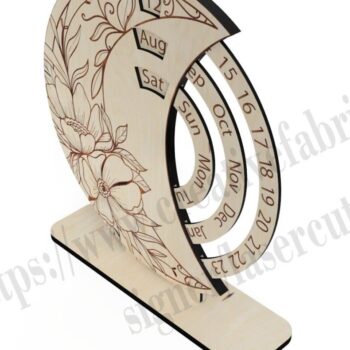 Intra απο ξύλο plywood 3mm-4mm πάχος Διάνυσμα ημερολογίου για Cnc Δίασταση 15x15 cm INTRAFABR-36793651 - Image 2