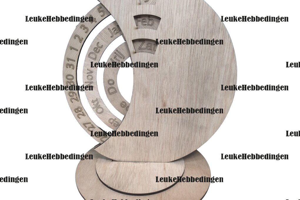 Intra απο ξύλο plywood 3mm-4mm πάχος Calender Kalender Dutch  3mm Blanco Δίασταση 15x15 cm INTRAFABR-124397083