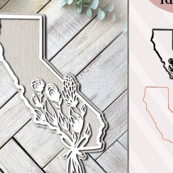 Intra απο ξύλο plywood 3mm-4mm πάχος California Floral Δίασταση 15x15 cm INTRAFABR-72730130 - Image 1