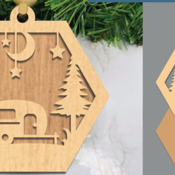 Intra απο ξύλο plywood 3mm-4mm πάχος Στολίδι Camper Cut  Δίασταση 8x8 cm INTRAFABR-105556609 - Image 1