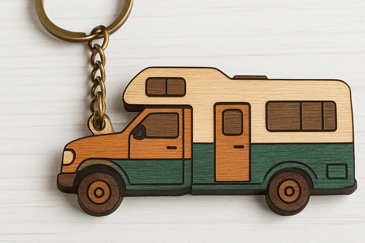 Intra απο ξύλο plywood 3mm-4mm πάχος Μπρελόκ Camper Van Δίασταση 6x6 cm INTRAFABR-120685047