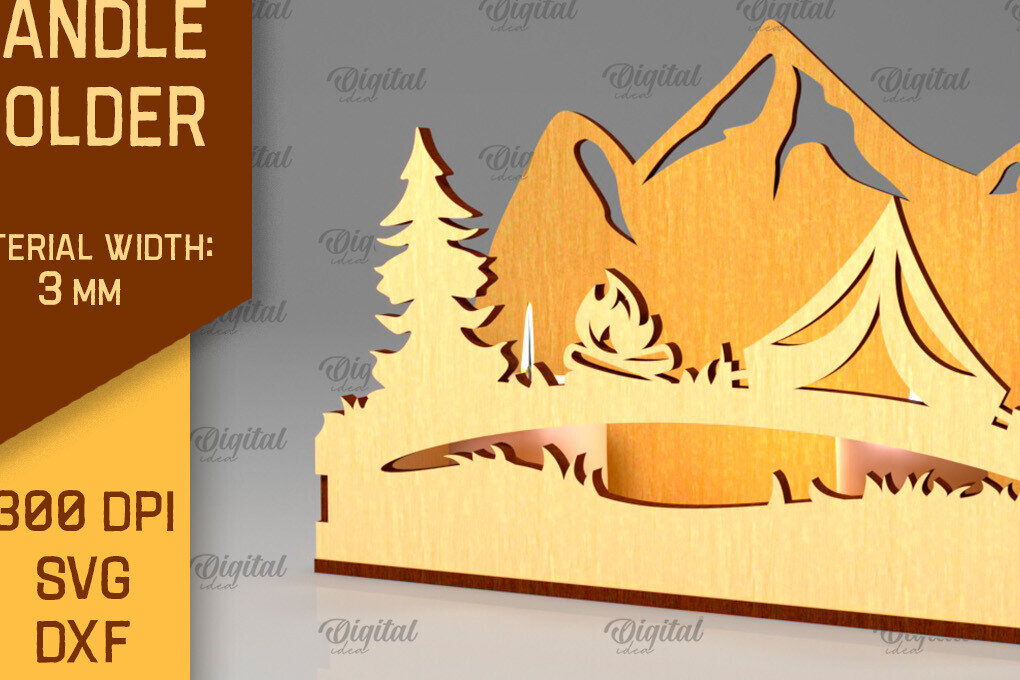 Intra απο ξύλο plywood 3mm-4mm πάχος Κάμπινγκ Κηροπήγιο Κοπή  Δίασταση 30x20 cm INTRAFABR-97099324