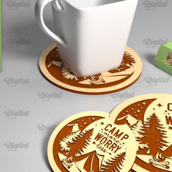 Intra απο ξύλο plywood 3mm-4mm πάχος Camping Coaster . Διακόσμηση σπιτιού Δίασταση 30x20 cm INTRAFABR-93075076 - Image 1