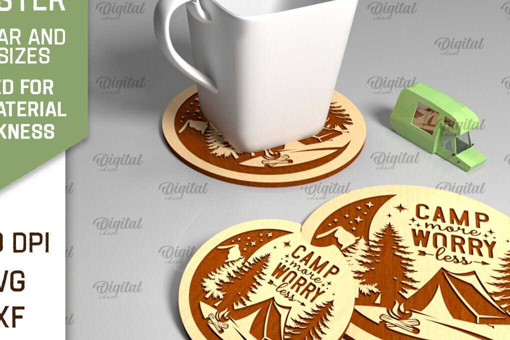 Intra απο ξύλο plywood 3mm-4mm πάχος Camping Coaster . Διακόσμηση σπιτιού Δίασταση 30x20 cm INTRAFABR-93075076