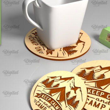 Intra απο ξύλο plywood 3mm-4mm πάχος Camping Coaster . Διακόσμηση σπιτιού Δίασταση 30x20 cm INTRAFABR-93075150 - Image 1