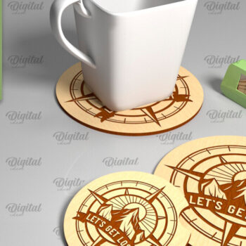 Intra απο ξύλο plywood 3mm-4mm πάχος Camping Coaster . Διακόσμηση σπιτιού Δίασταση 30x20 cm INTRAFABR-93075177 - Image 1