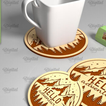 Intra απο ξύλο plywood 3mm-4mm πάχος Camping Coaster . Διακόσμηση σπιτιού Δίασταση 30x20 cm INTRAFABR-93075267 - Image 1