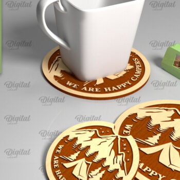 Intra απο ξύλο plywood 3mm-4mm πάχος Camping Coaster . Διακόσμηση σπιτιού Δίασταση 30x20 cm INTRAFABR-93075359 - Image 1